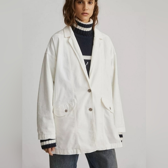 Anthropologie Pilcro Washed Corduroy Blazer Size XS Oversized NWT fall winter - Picture 1 of 12